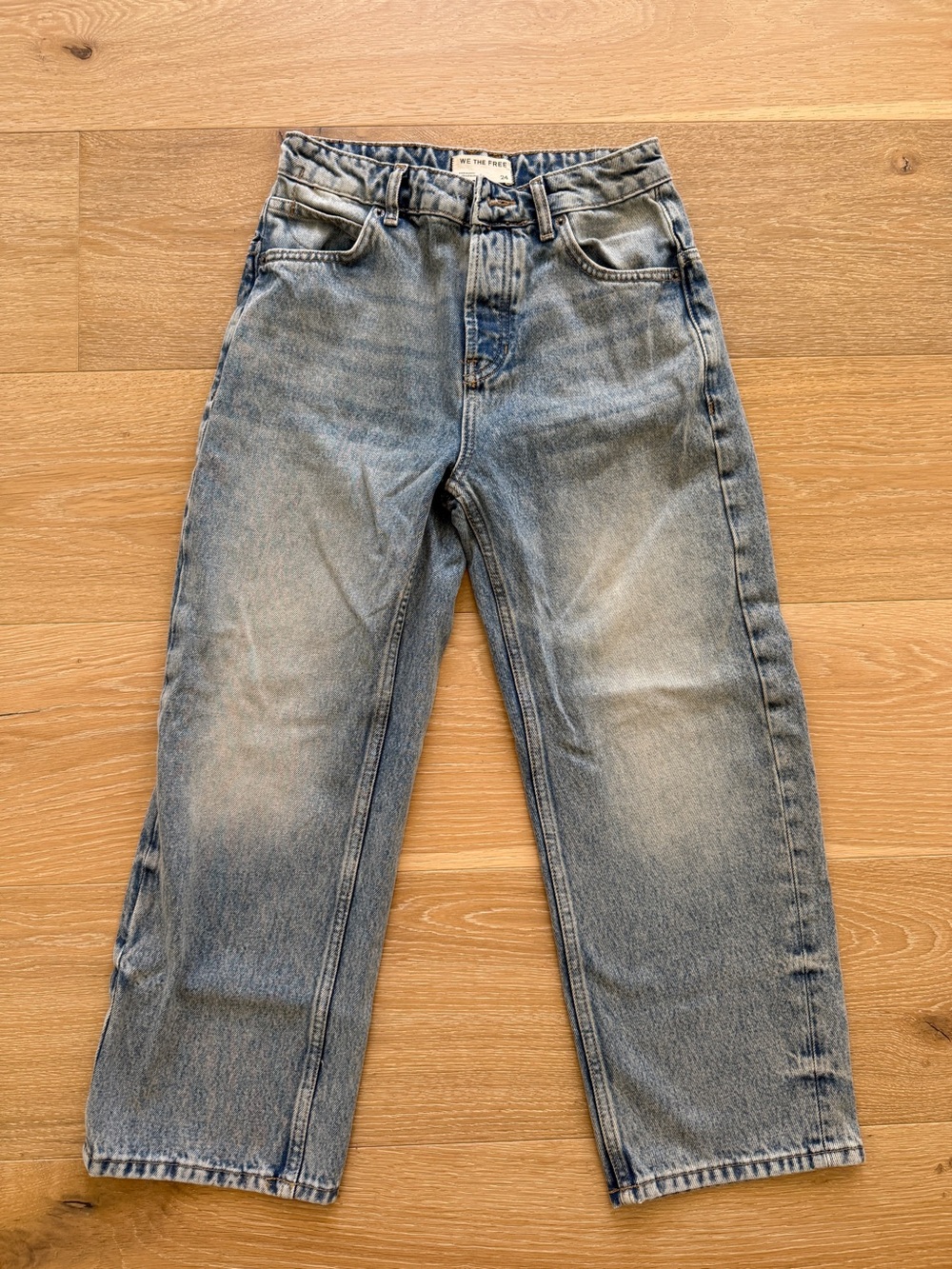 We The Free Light Wash Blue Straight-Leg Jeans 24